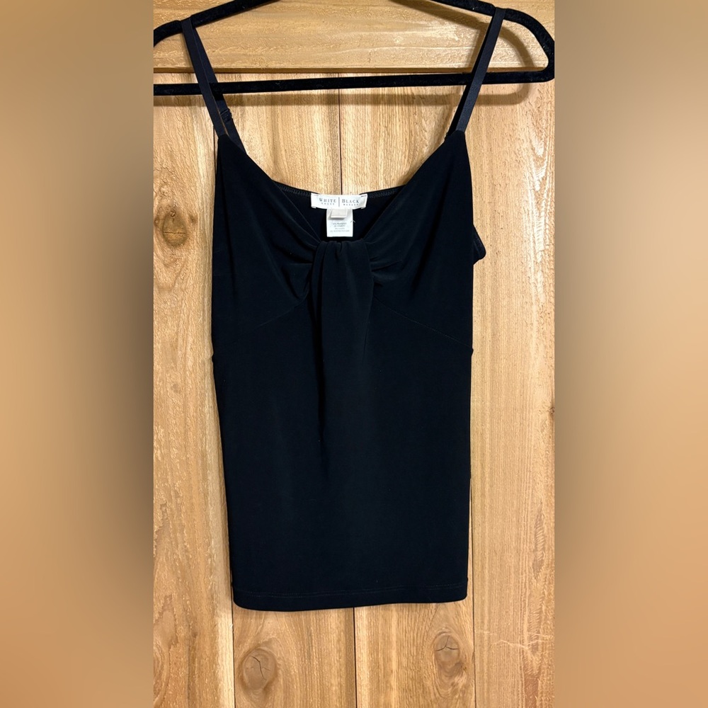 White House Black Market Black Sleeveless Twist Front Cami- M